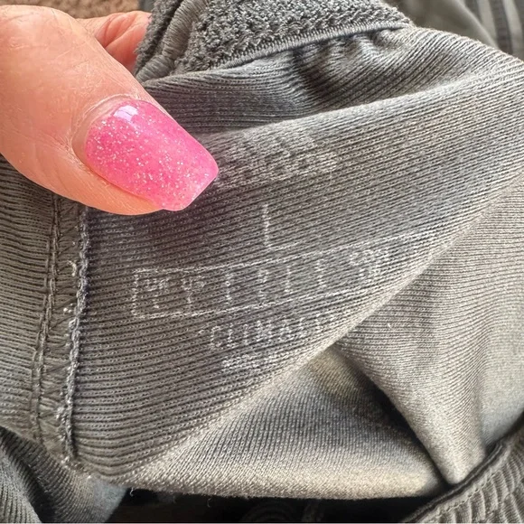 Adidas Track Pants Gray Stretch Tapered Fit Climalite Zip Legs L - Picture 5 of 8